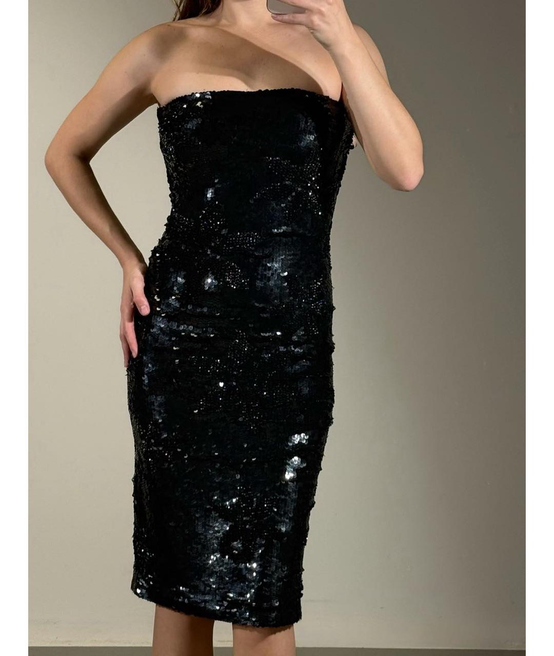 BLUMARINE Черное полиамидовое коктейльное платье, фото 5