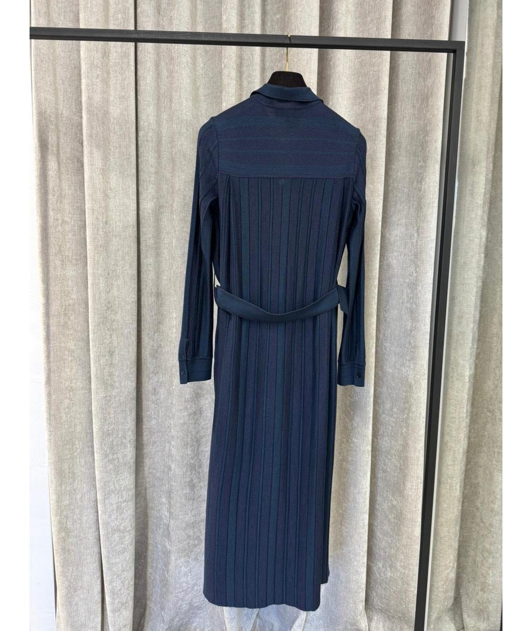 LORO PIANA Темно-синее кашемировое повседневное платье, фото 5