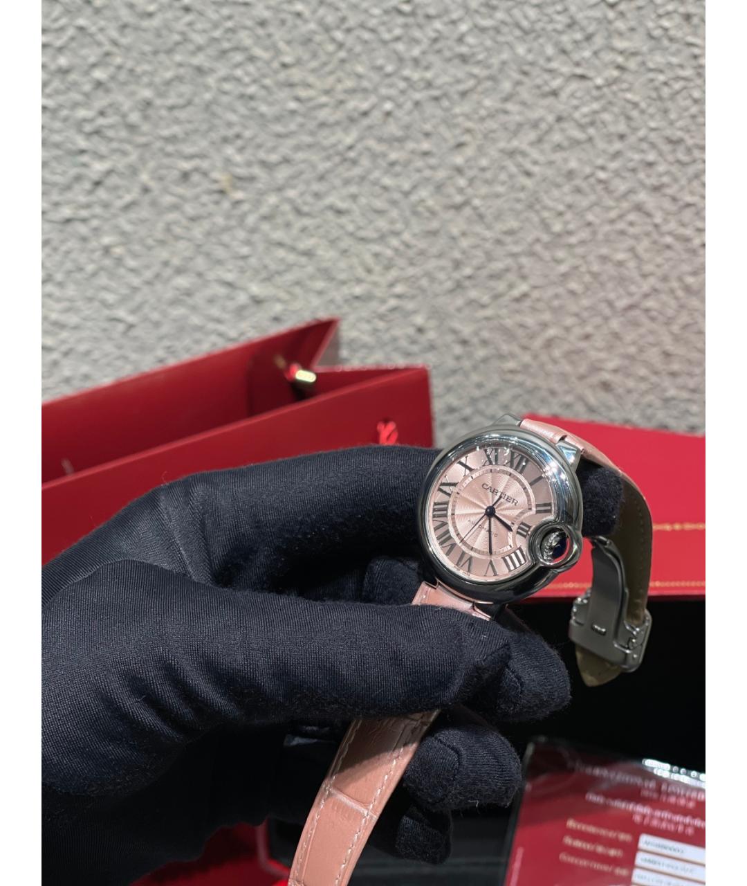 CARTIER Розовые металлические часы, фото 8