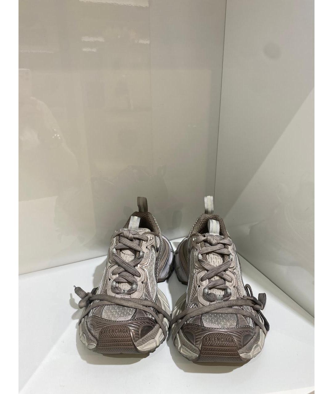 BALENCIAGA Коричневые синтетические кроссовки, фото 2