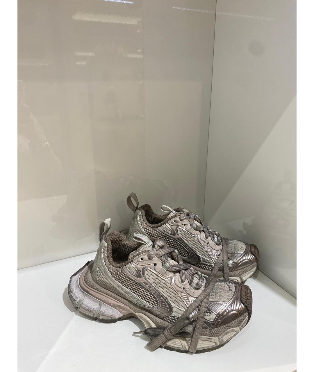 BALENCIAGA Коричневые синтетические кроссовки, фото 3