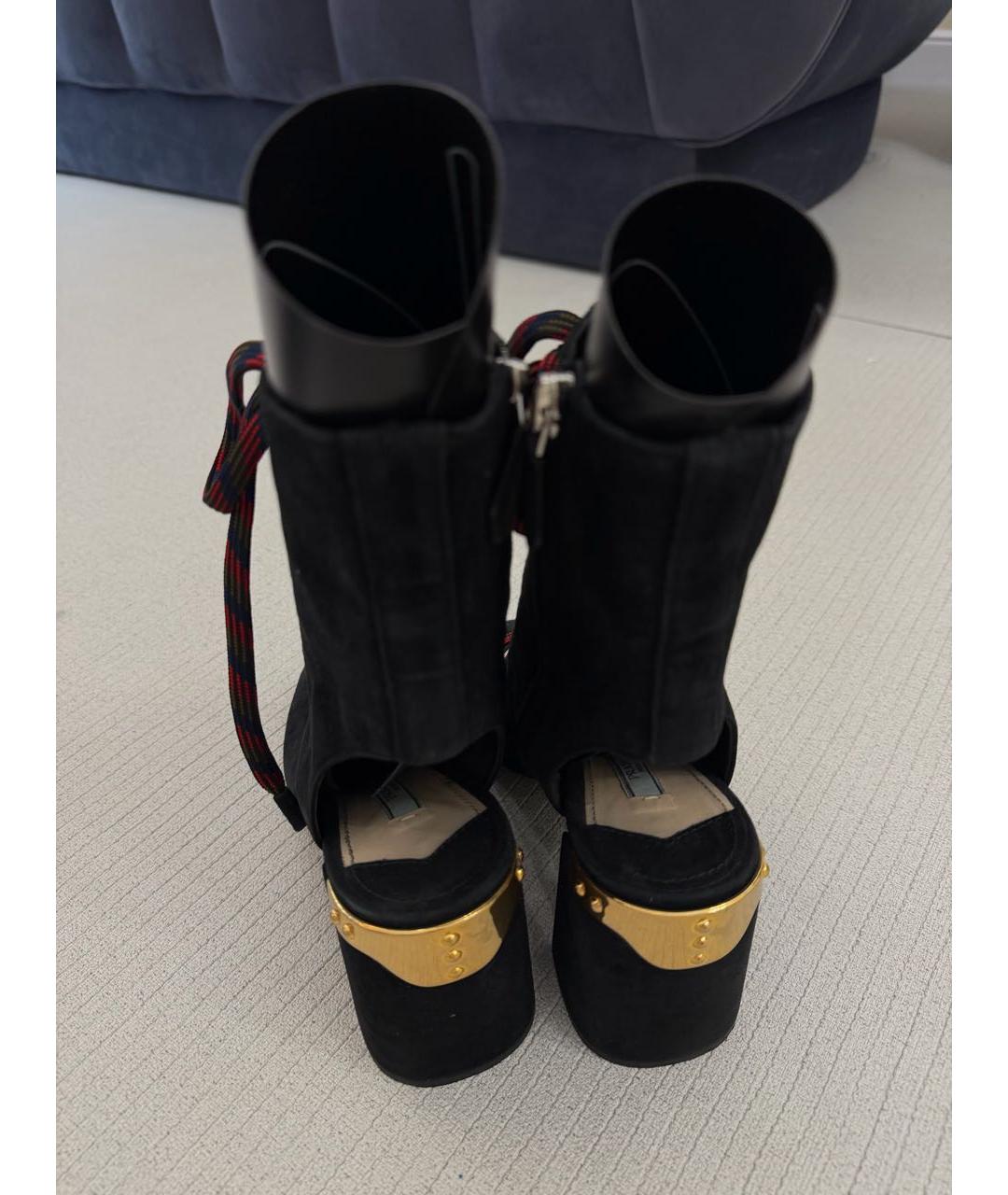 PRADA Черные замшевые ботильоны, фото 3
