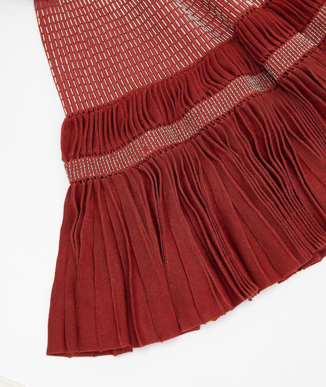 ALAIA Красное шелковое повседневное платье, фото 3