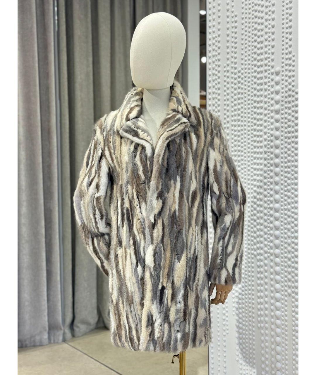 SAINT LAURENT Мульти меховая шуба, фото 4