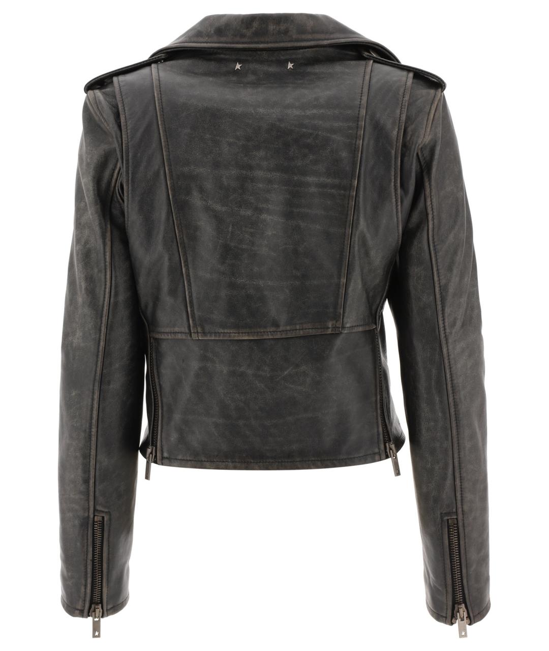 GOLDEN GOOSE DELUXE BRAND Черная кожаная куртка, фото 2