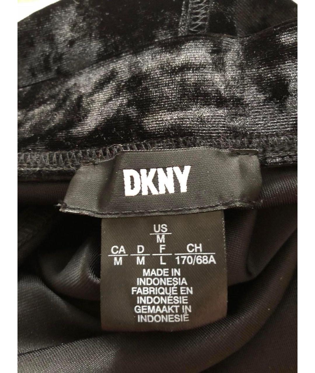 DKNY Черные бархатные брюки широкие, фото 3