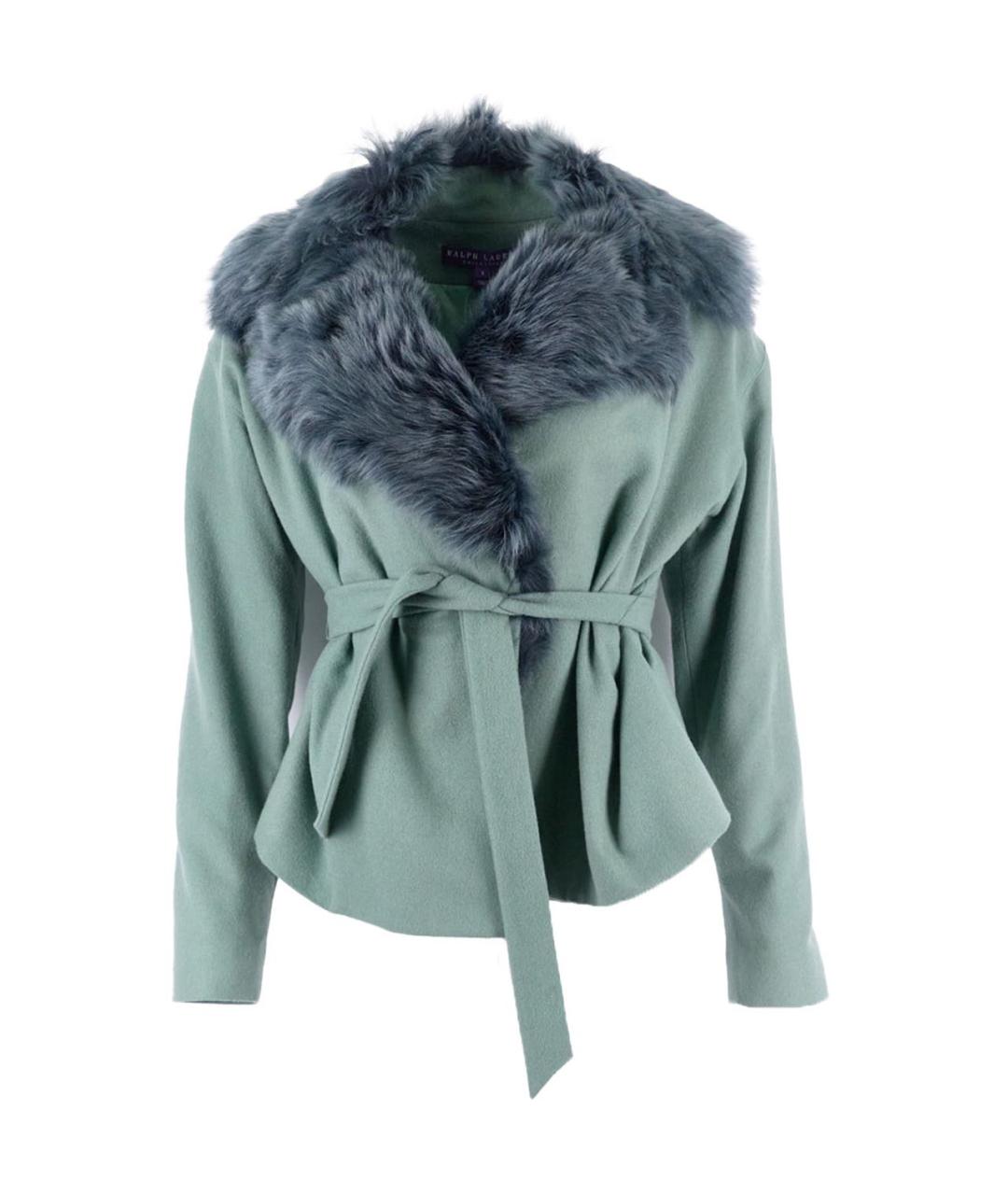 RALPH LAUREN PURPLE LABEL Бирюзовое кашемировое пальто, фото 1