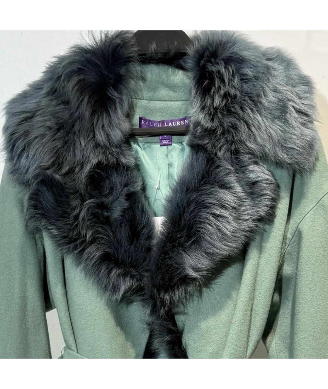 RALPH LAUREN PURPLE LABEL Бирюзовое кашемировое пальто, фото 4