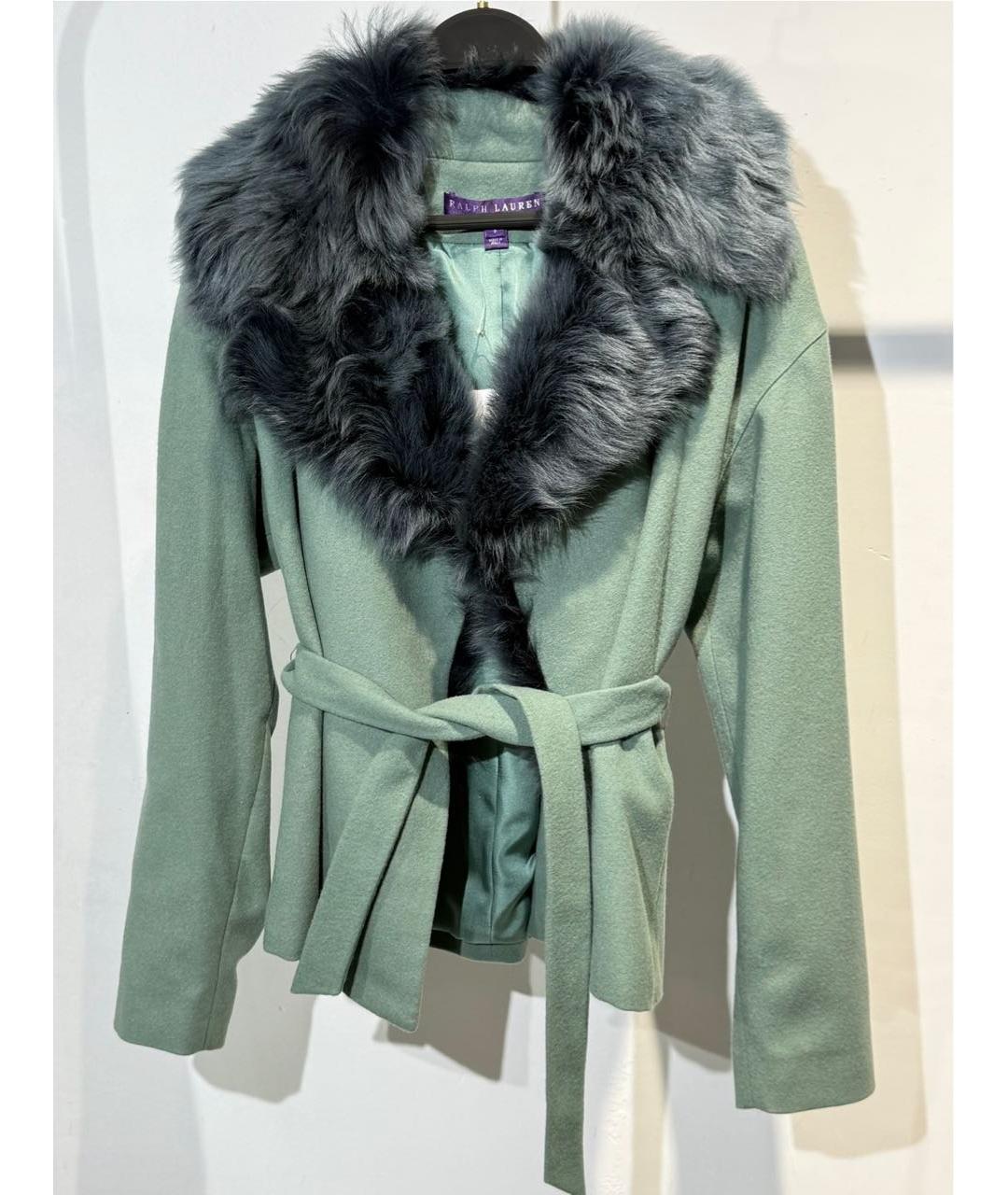 RALPH LAUREN PURPLE LABEL Бирюзовое кашемировое пальто, фото 6