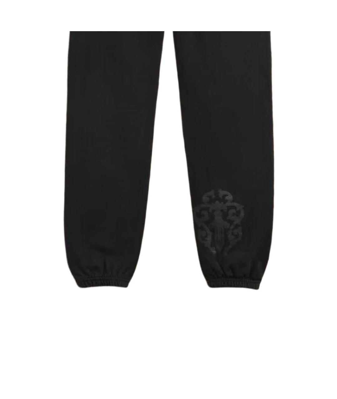 CHROME HEARTS Черные хлопковые повседневные брюки, фото 3