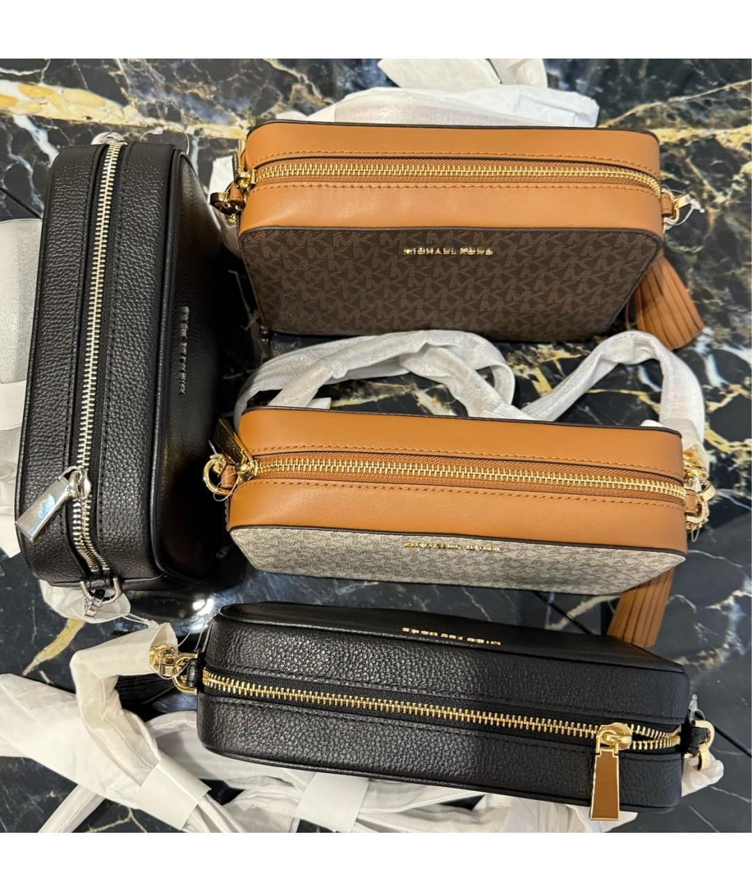 MICHAEL KORS Коричневая кожаная сумка через плечо, фото 3