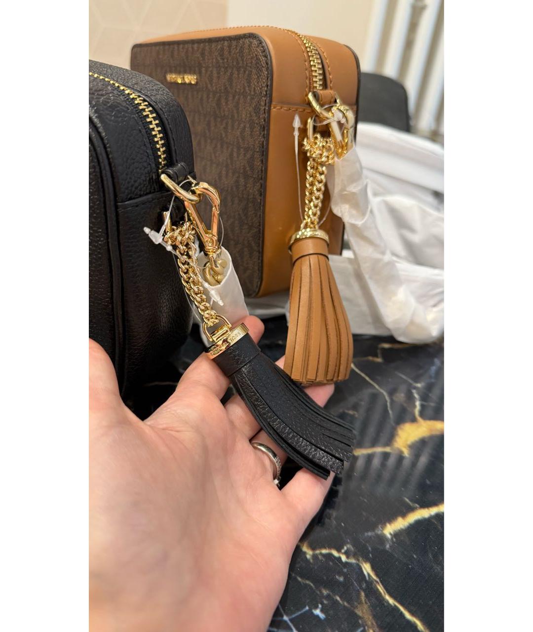 MICHAEL KORS Коричневая кожаная сумка через плечо, фото 5