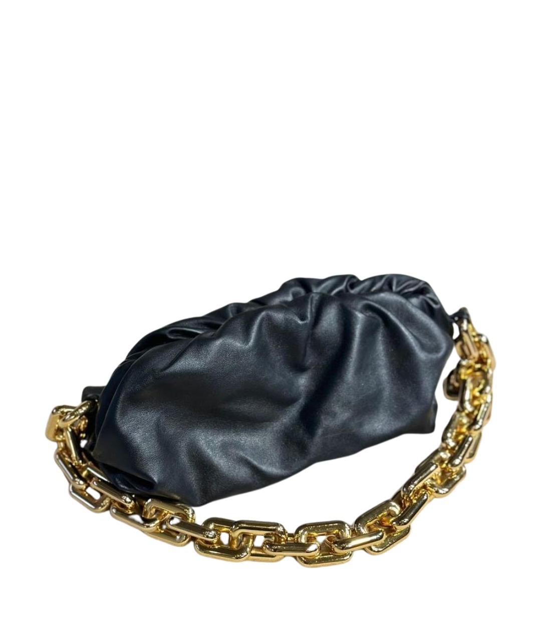 BOTTEGA VENETA Черная кожаная сумка через плечо, фото 1