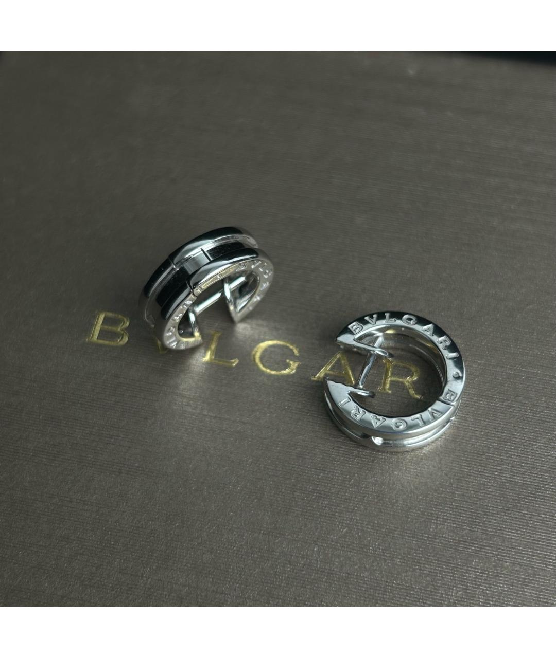 BVLGARI Серебряные серьги из белого золота, фото 6