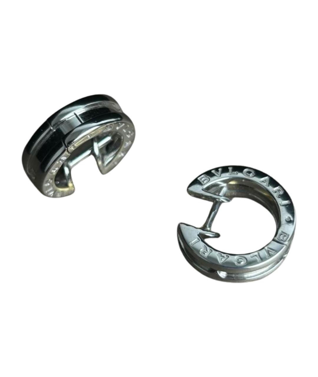 BVLGARI Серебряные серьги из белого золота, фото 1