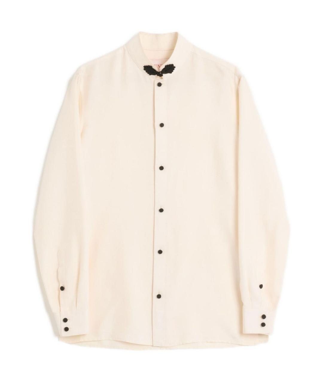 VALENTINO Бежевая шелковая кэжуал рубашка, фото 1
