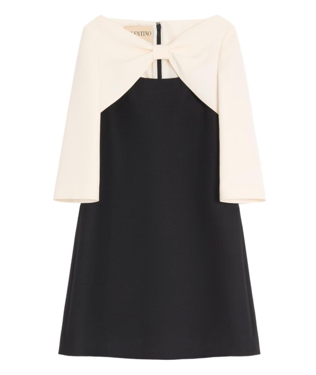 VALENTINO Мульти шерстяное коктейльное платье, фото 1