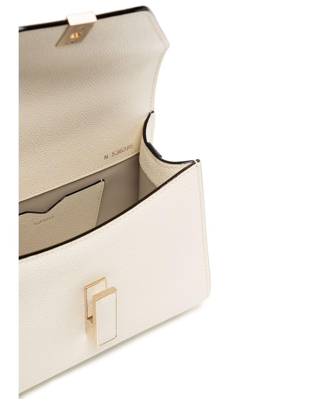 VALEXTRA Белая кожаная сумка тоут, фото 3