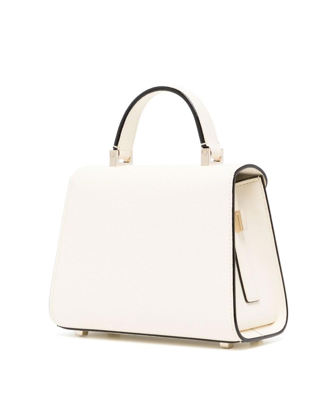 VALEXTRA Белая кожаная сумка тоут, фото 4