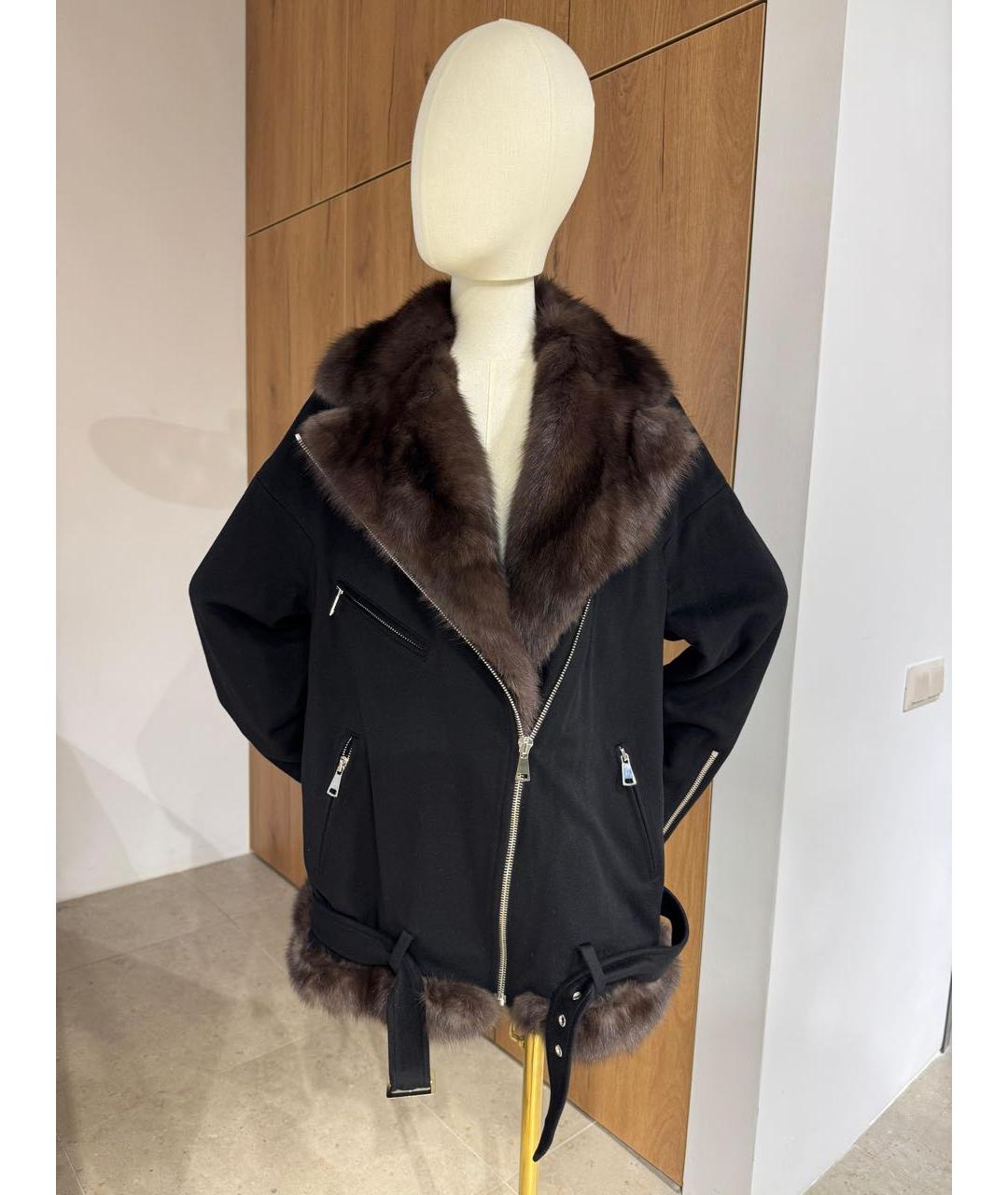 PAOLO MORETTI Черное кашемировое пальто, фото 2