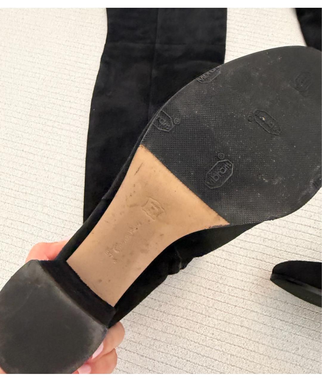 GIANVITO ROSSI Черные замшевые ботфорты, фото 4