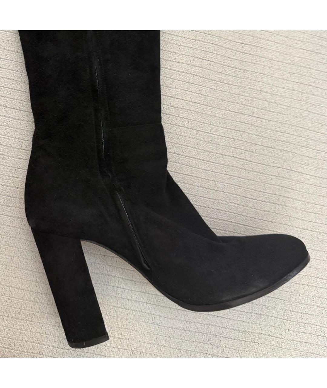 GIANVITO ROSSI Черные замшевые ботфорты, фото 3
