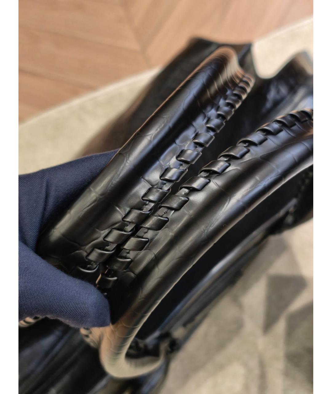BALENCIAGA Черная кожаная сумка через плечо, фото 5