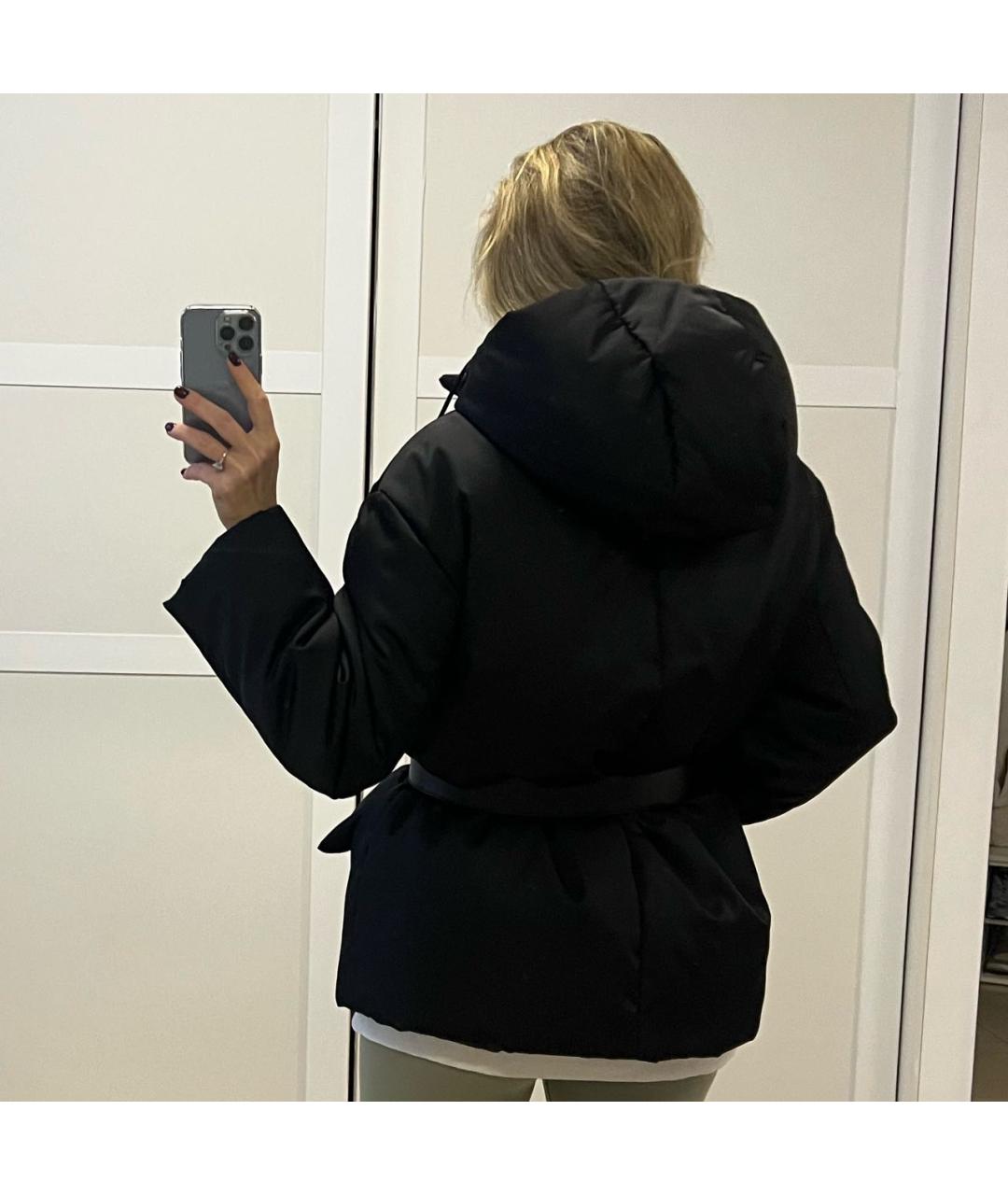 PRADA Черный полиэстеровый пуховик, фото 2