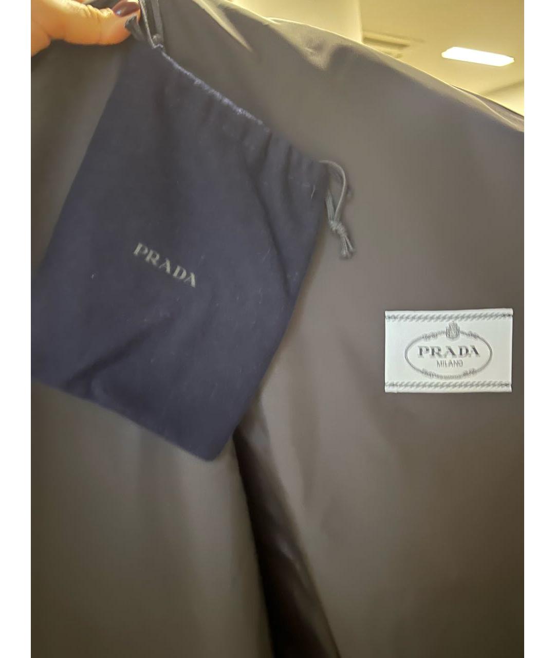 PRADA Черный полиэстеровый пуховик, фото 7