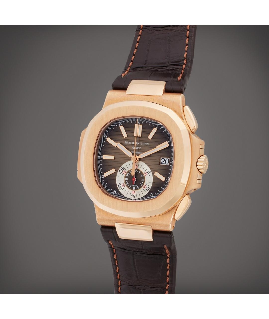 PATEK PHILIPPE Коричневые часы из розового золота, фото 2