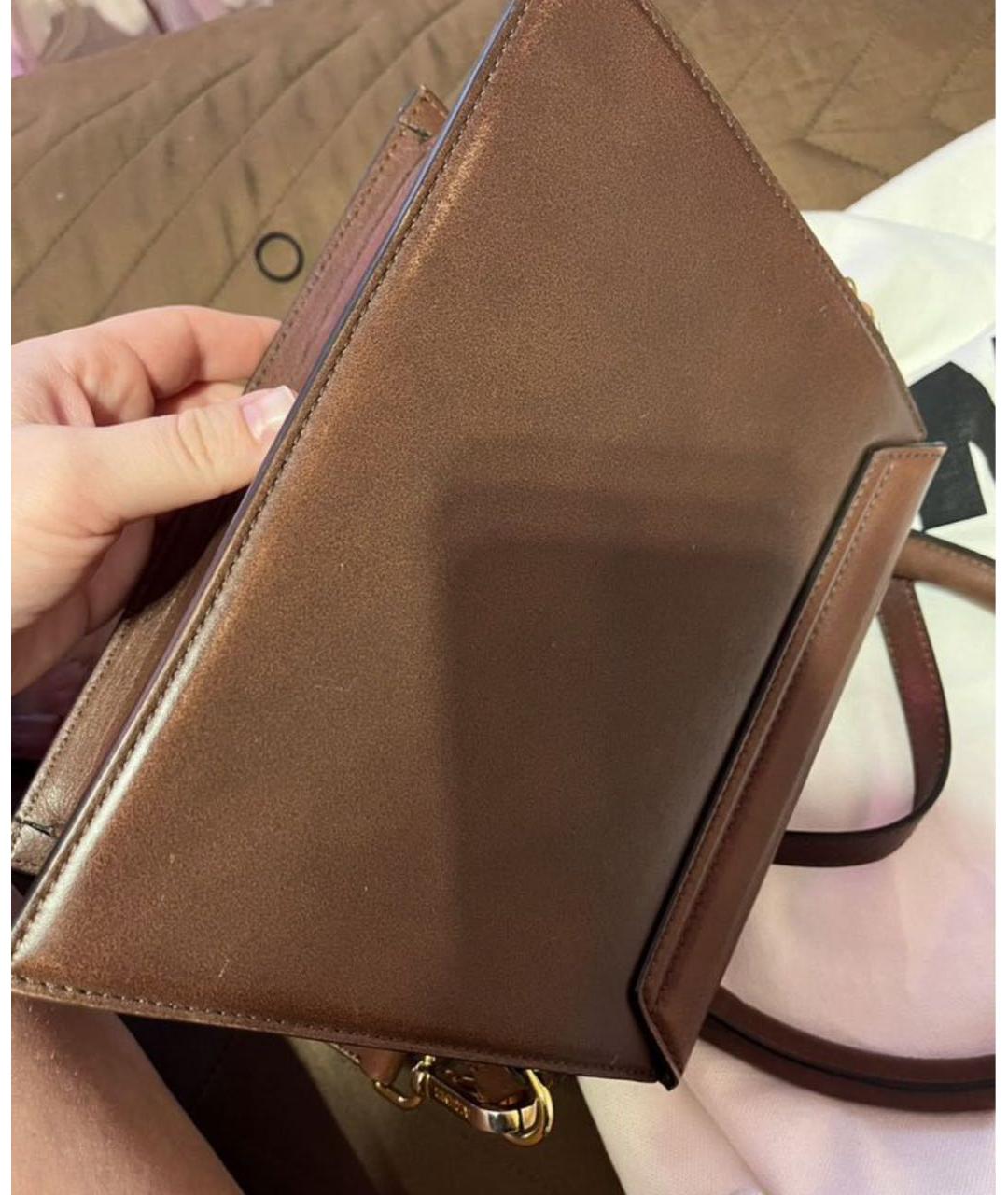 JACQUEMUS Коричневая кожаная сумка через плечо, фото 3