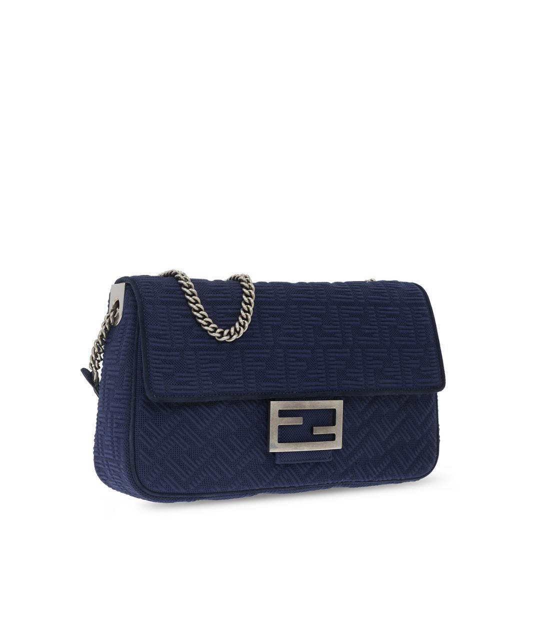 FENDI Синяя тканевая сумка через плечо, фото 1