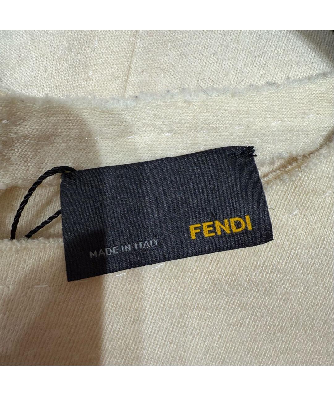 FENDI Бежевое шерстяное повседневное платье, фото 5