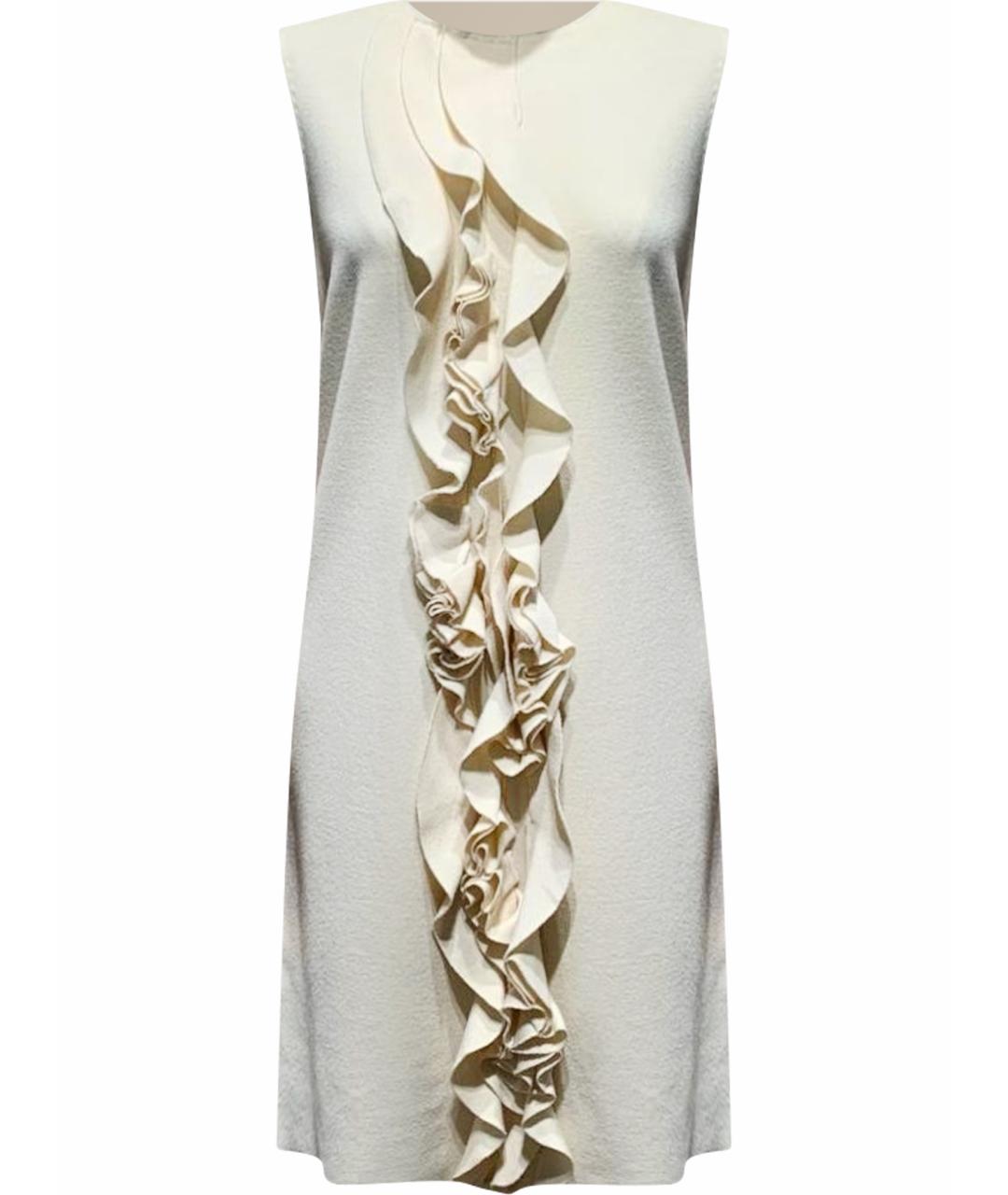 FENDI Бежевое шерстяное повседневное платье, фото 1