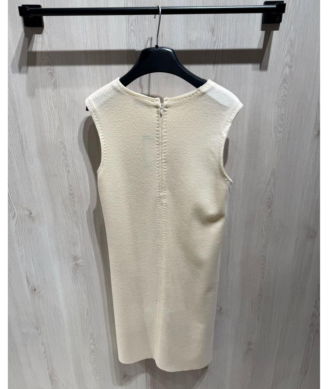 FENDI Бежевое шерстяное повседневное платье, фото 4