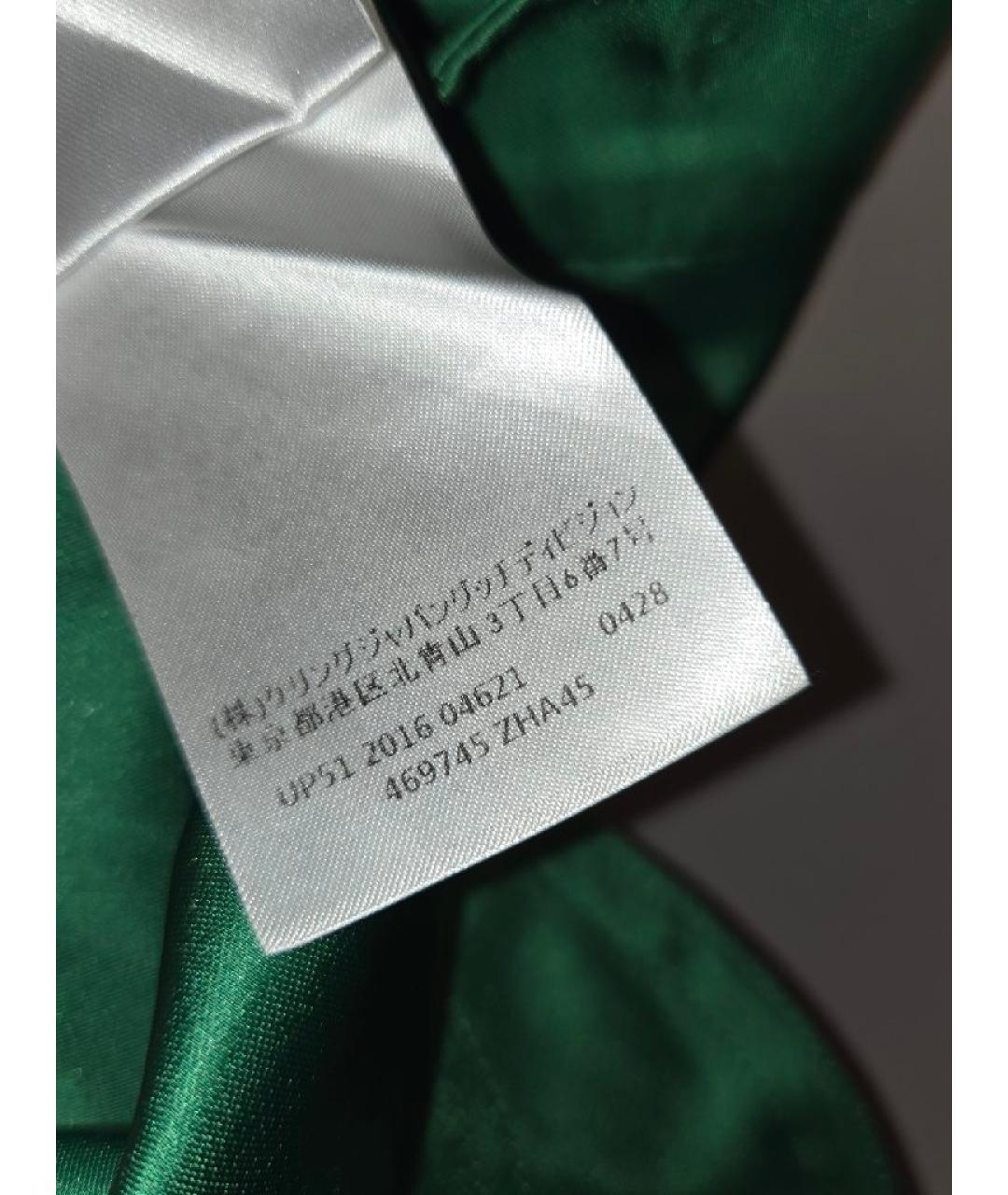 GUCCI Зеленые шелковые шорты, фото 5