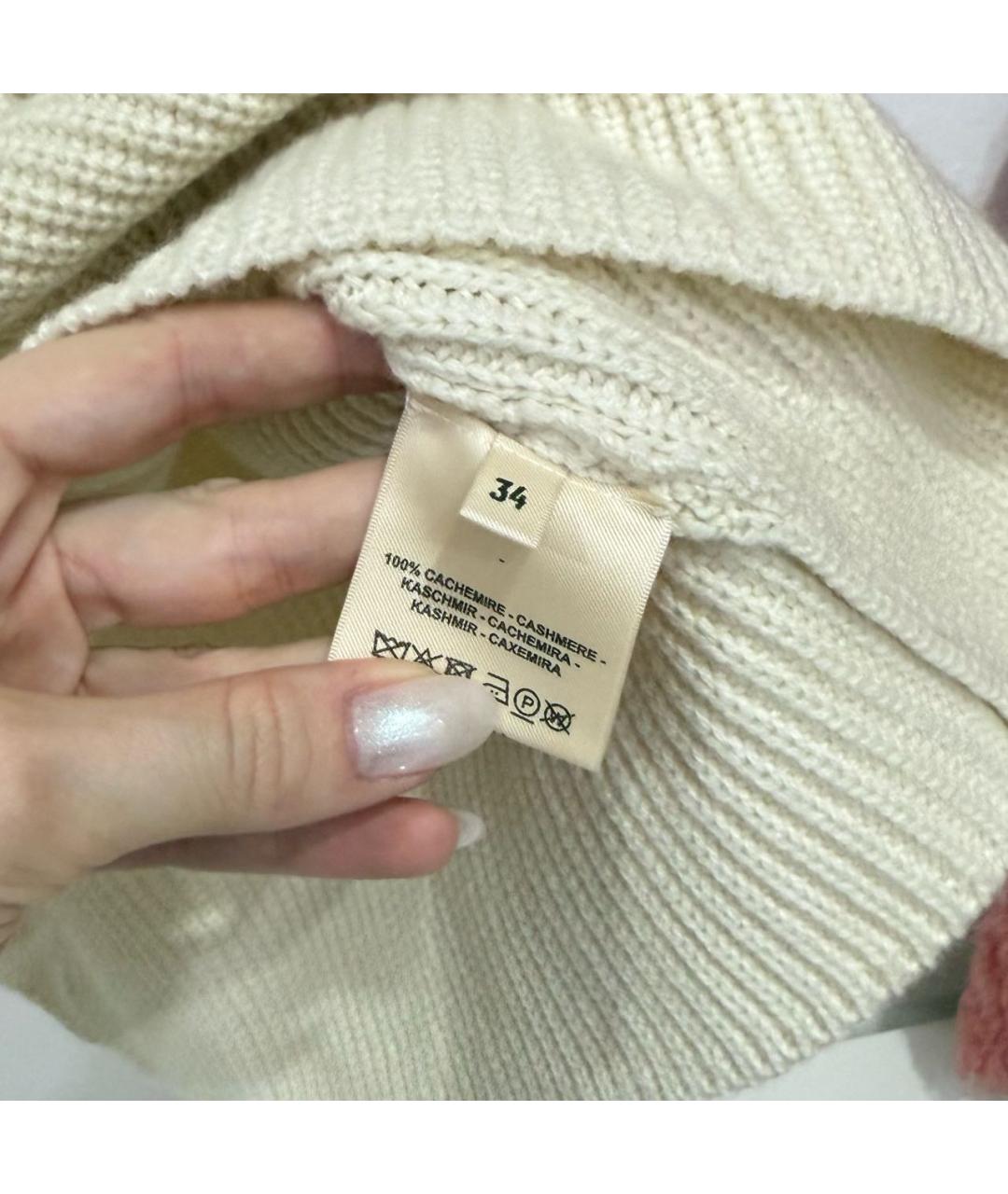 HERMES Бежевый кашемировый джемпер / свитер, фото 5