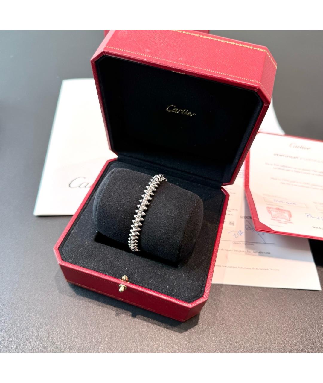 CARTIER Серебрянный браслет из белого золота, фото 4