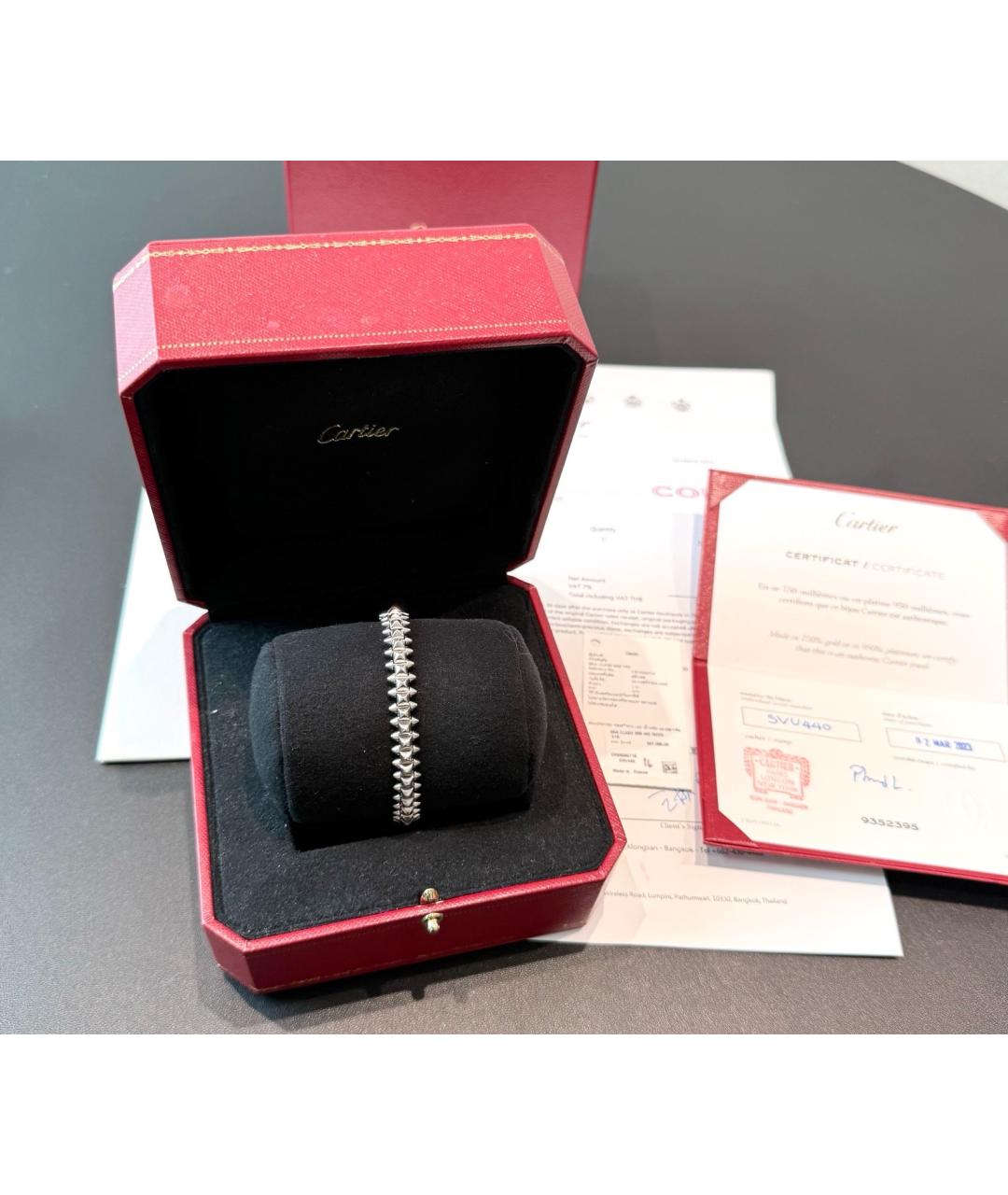 CARTIER Серебрянный браслет из белого золота, фото 3