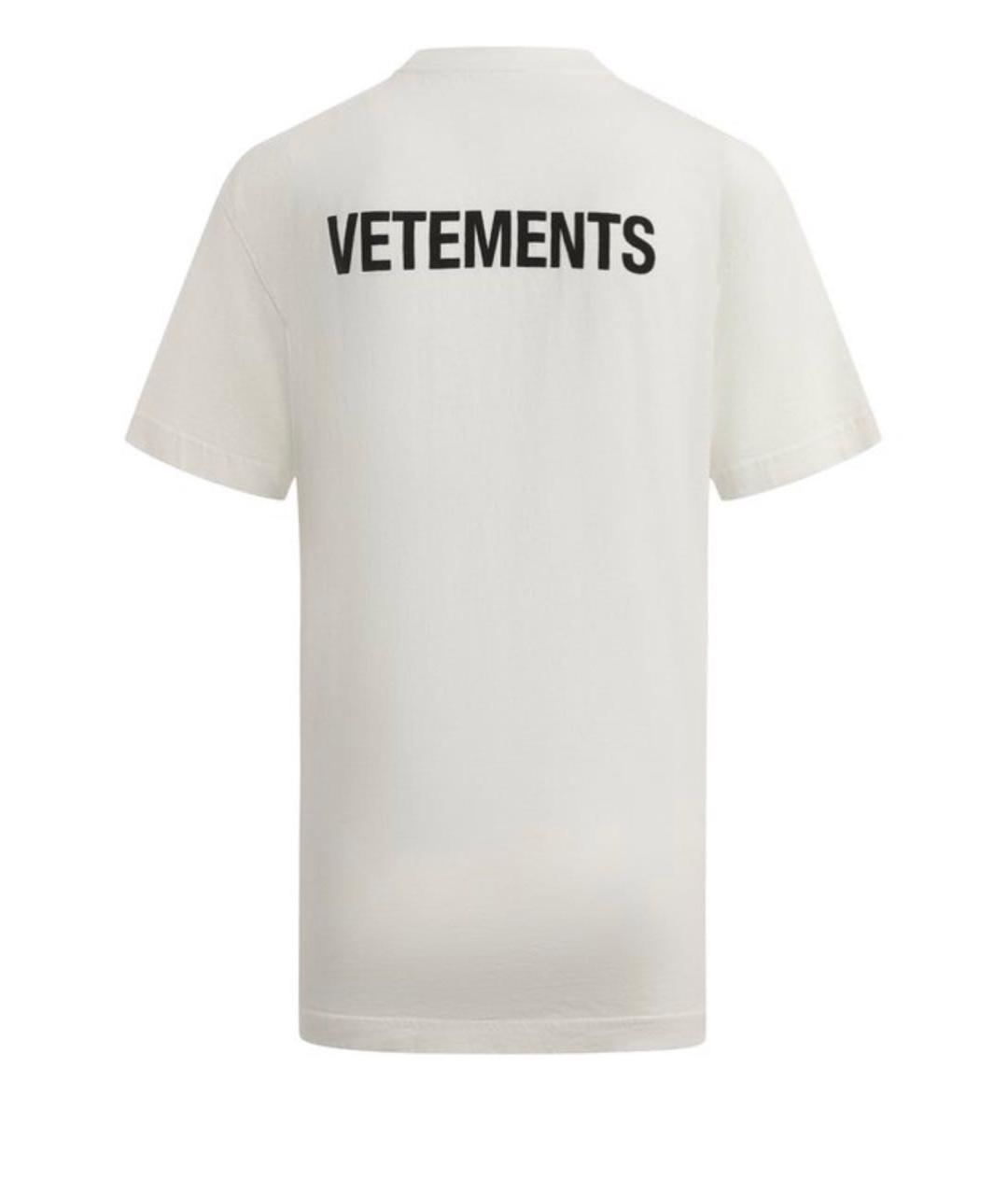 VETEMENTS Белая хлопковая футболка, фото 2