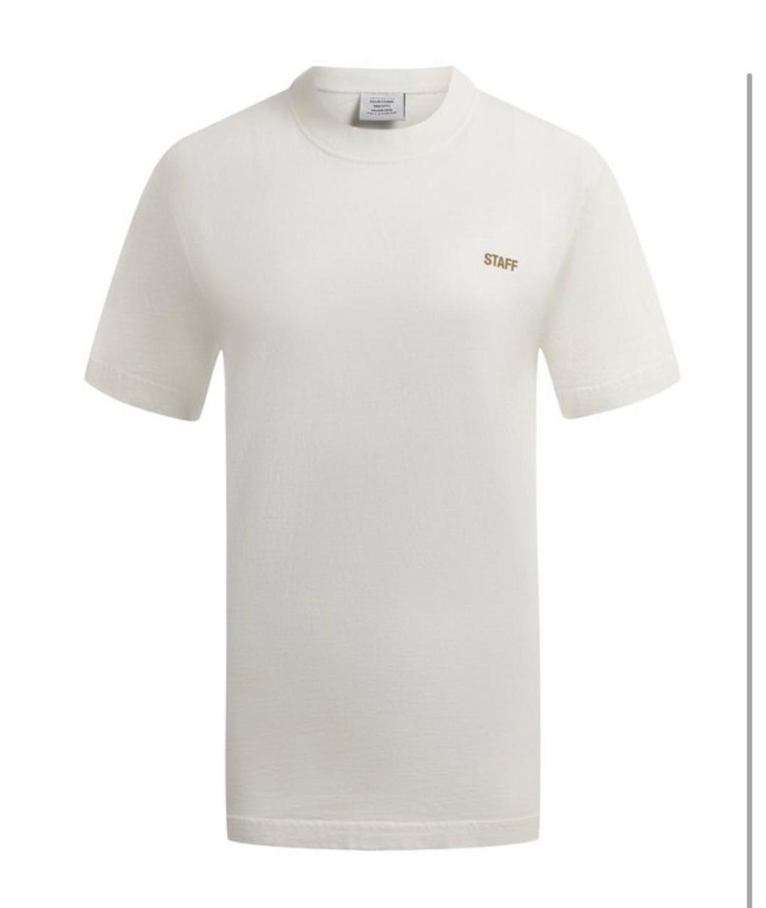 VETEMENTS Белая хлопковая футболка, фото 9