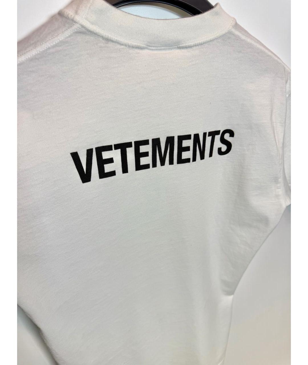 VETEMENTS Белая хлопковая футболка, фото 5