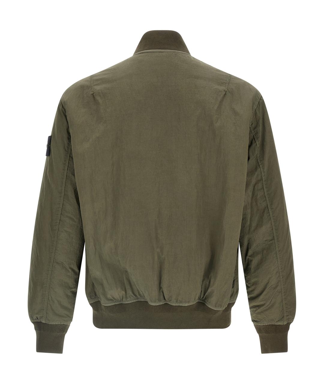 STONE ISLAND Зеленая полиамидовая куртка, фото 2