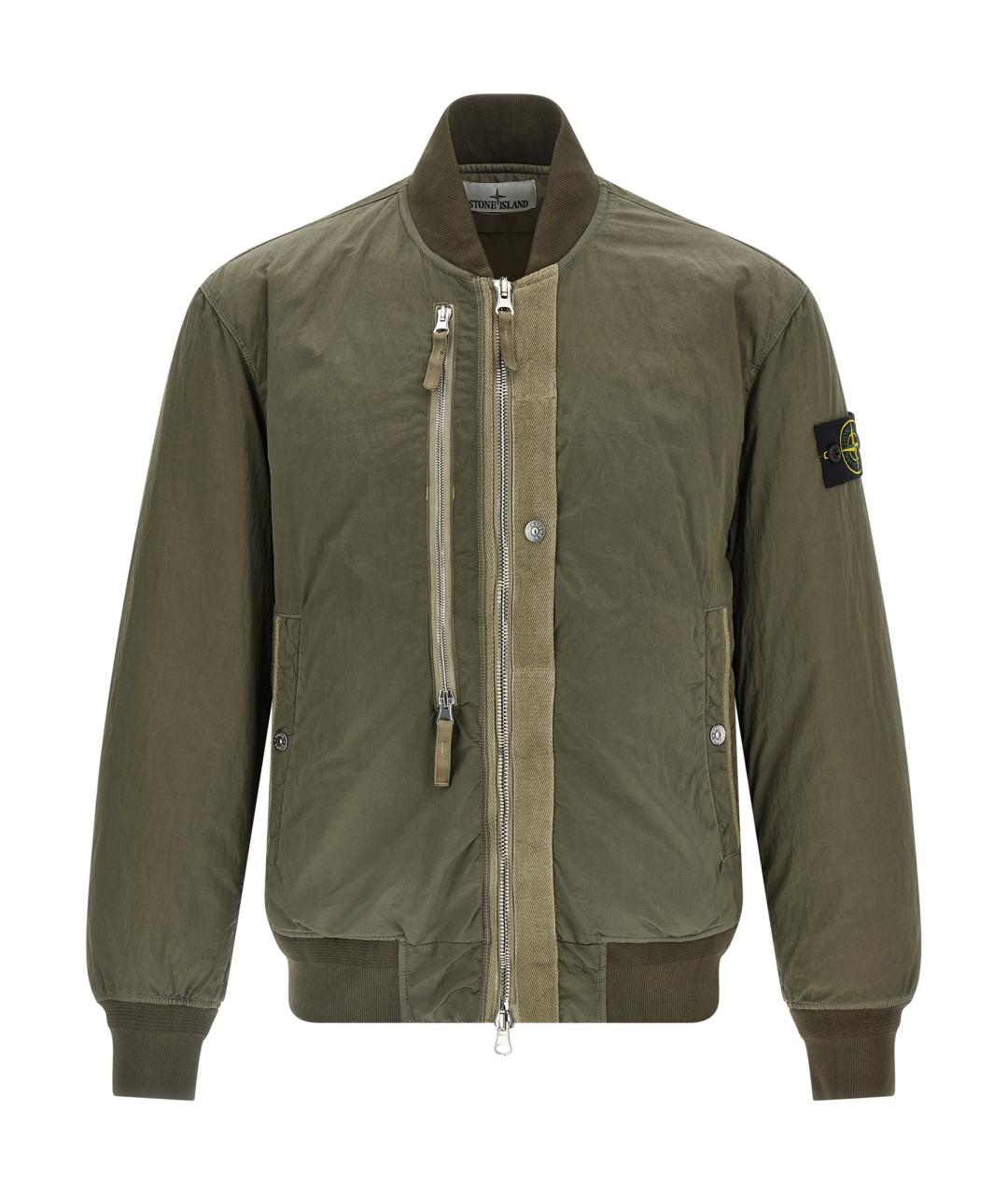 STONE ISLAND Зеленая полиамидовая куртка, фото 1