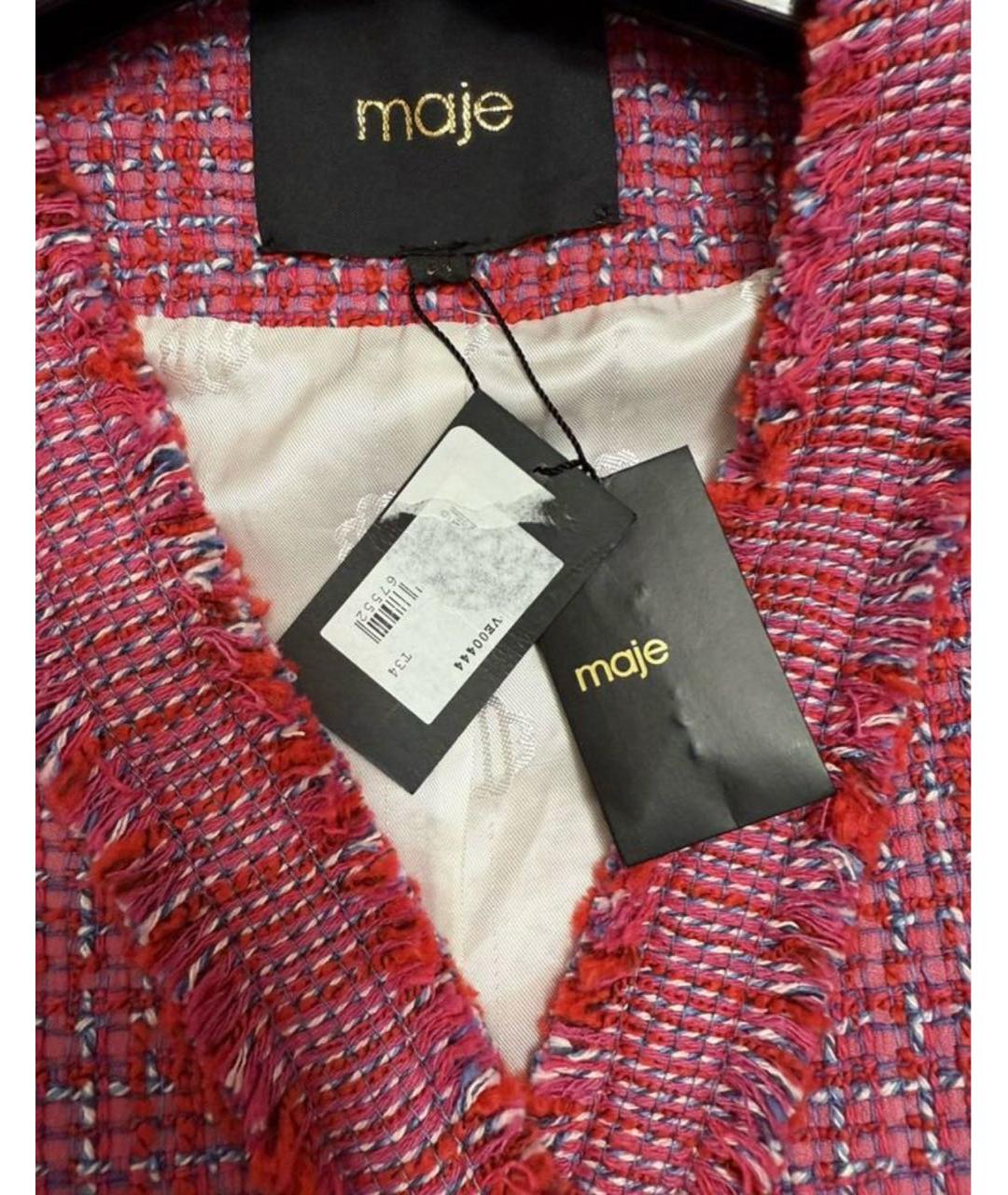 MAJE Розовый хлопковый жакет/пиджак, фото 2