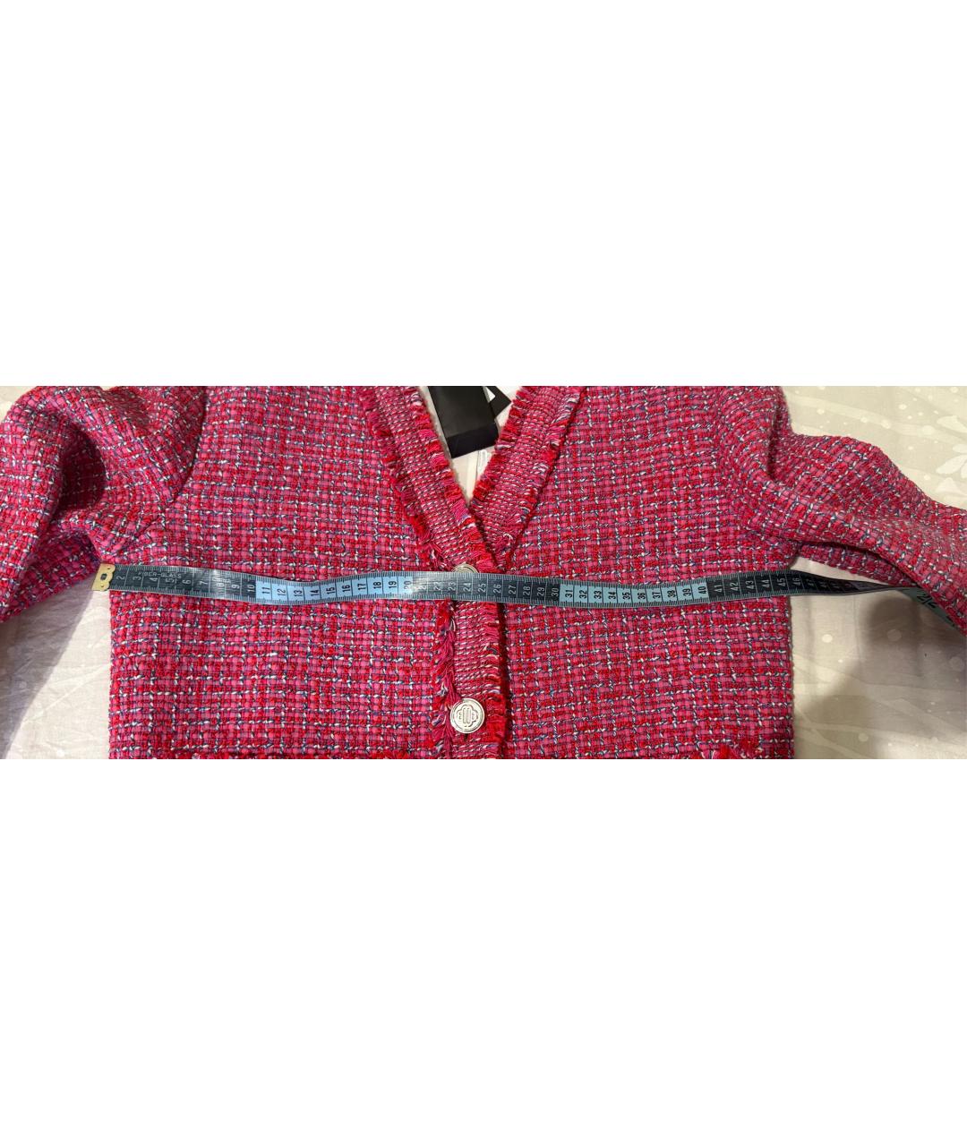 MAJE Розовый хлопковый жакет/пиджак, фото 8