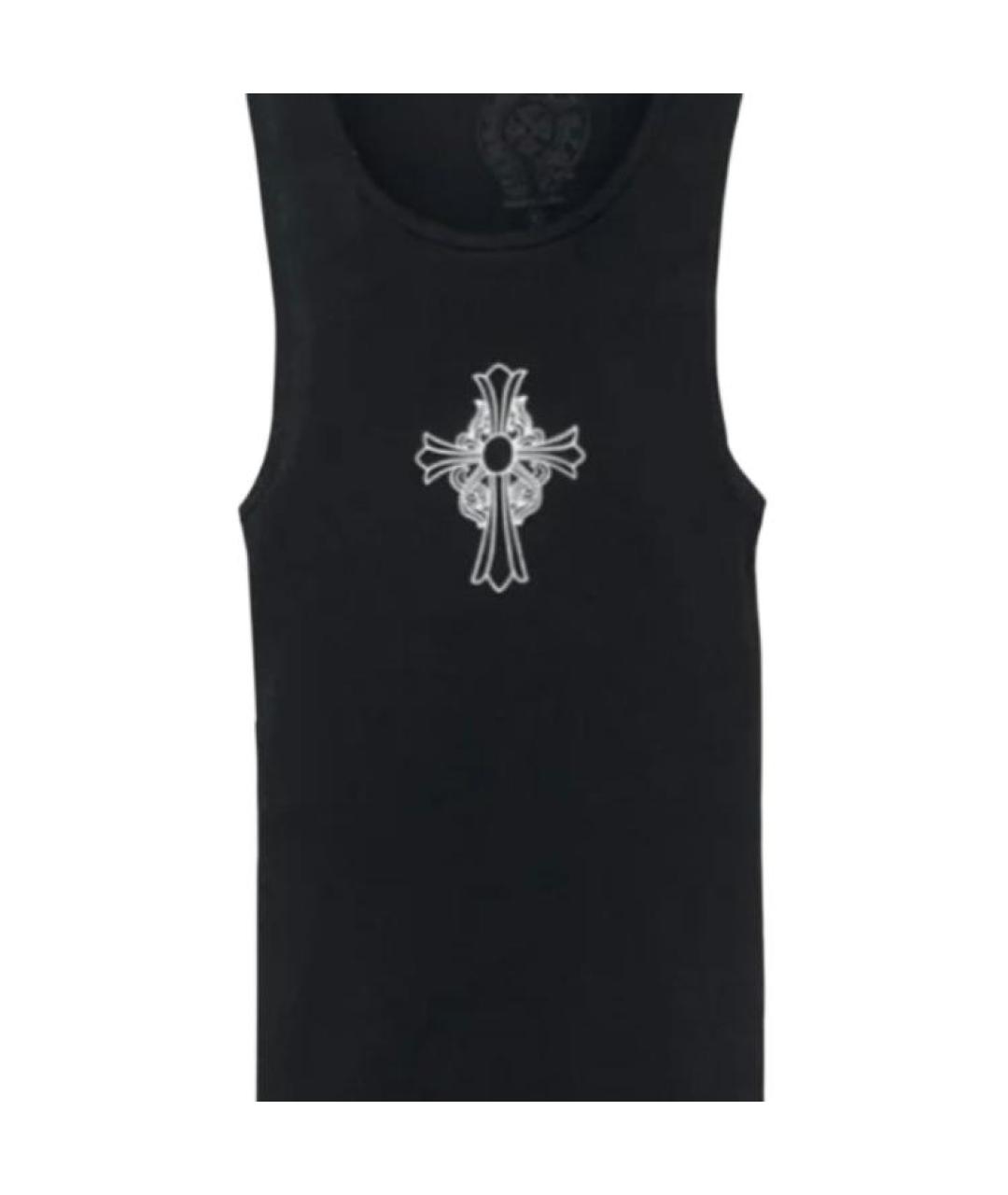 CHROME HEARTS Черная хлопковая майка, фото 3