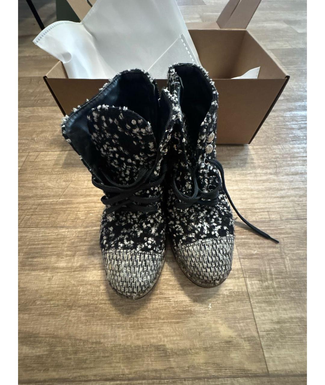 CHANEL Черные ботинки, фото 2