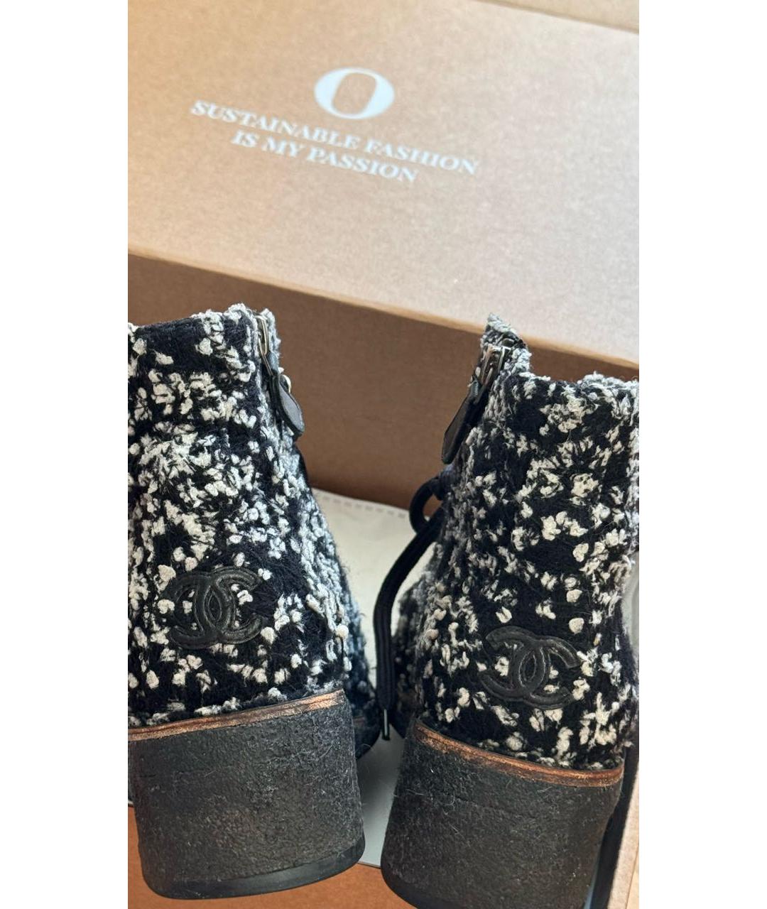 CHANEL Черные ботинки, фото 8