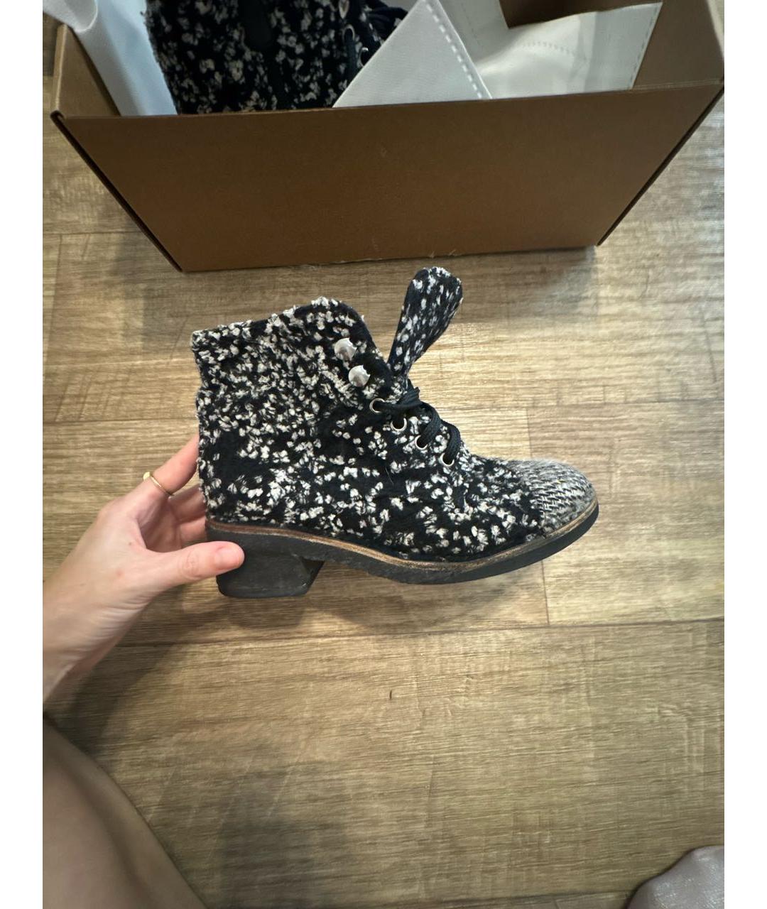 CHANEL Черные ботинки, фото 9